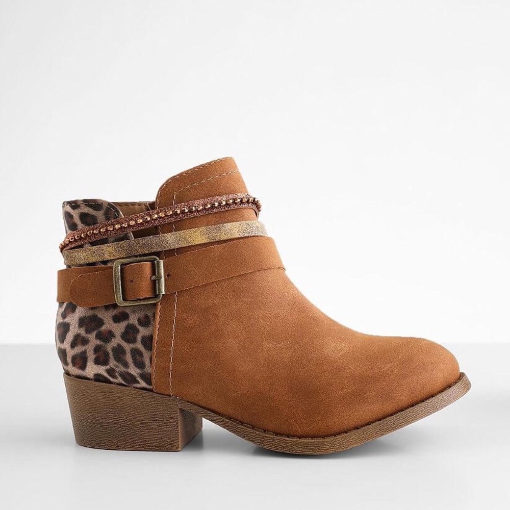 Jellypop Lil Biddy Ankle Boots Tan Multi Distress Size 5M New in Box